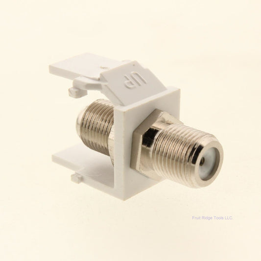 F-Type Module White Coaxial Connector Pack Of 1 BY SIGMA MAX CMK-F-WH