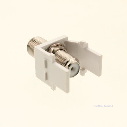 F-Type Module White Coaxial Connector Pack Of 1 BY SIGMA MAX CMK-F-WH