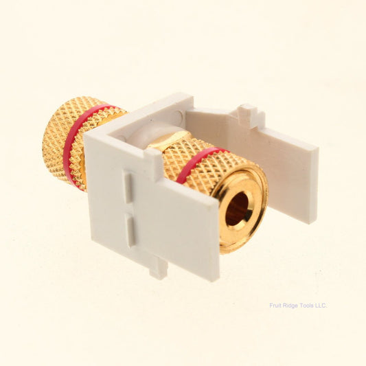 Signamax CMK-RA-WH Red 3-Way Binding Post Module White