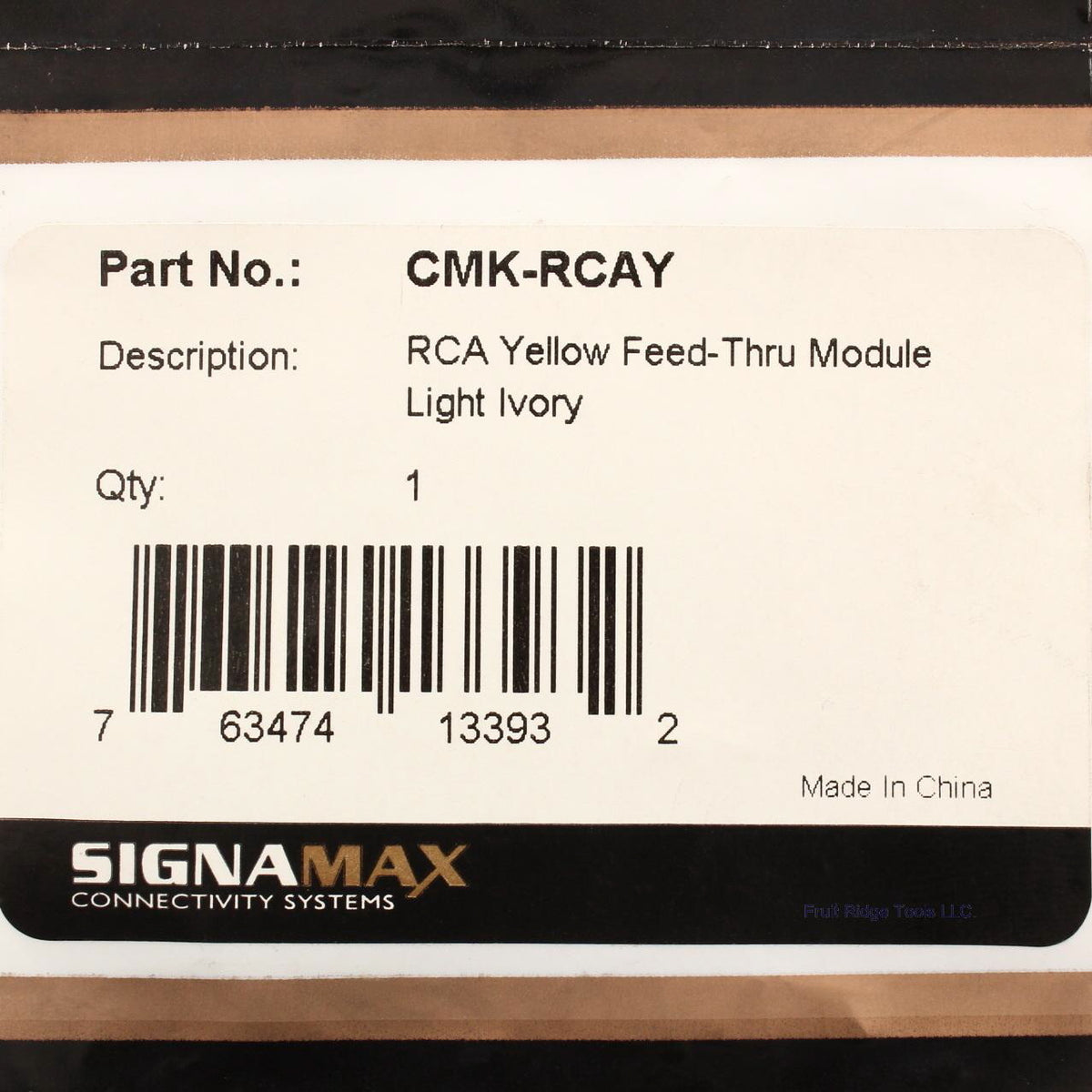 SignaMax Light Ivory RCA Yellow Feed-Thru Module CMK-RCAY