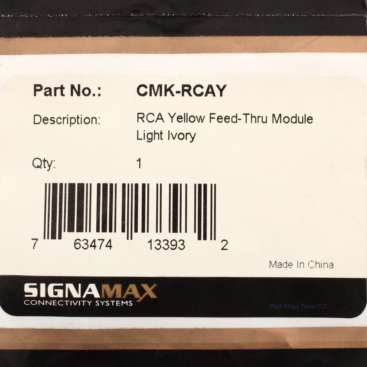 SignaMax Light Ivory RCA Yellow Feed-Thru Module CMK-RCAY