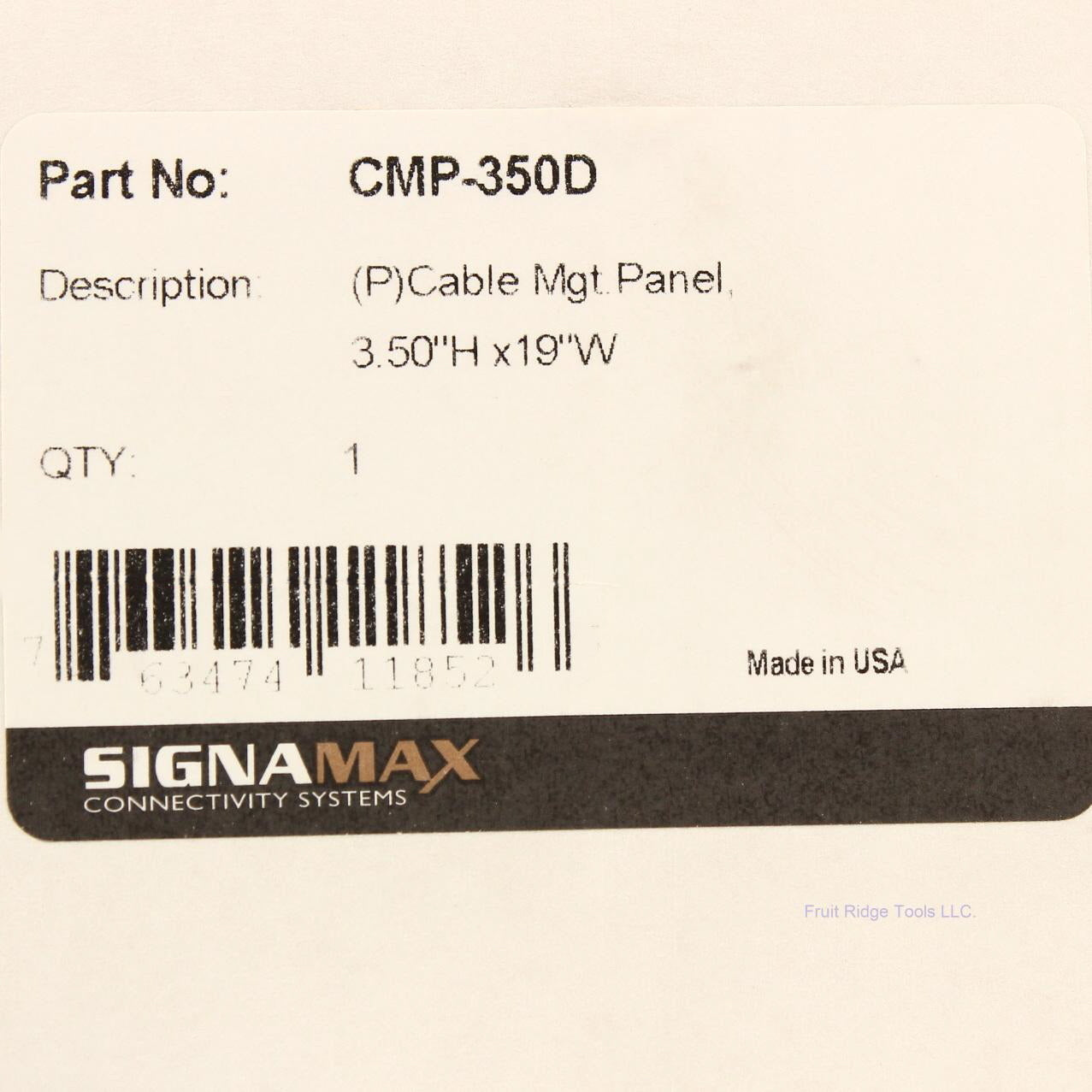 SignaMax P Cable Management Panel with Duct Front 2-RU 3.50"H x 19"W CMP-350D
