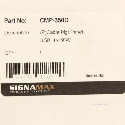 SignaMax P Cable Management Panel with Duct Front 2-RU 3.50"H x 19"W CMP-350D