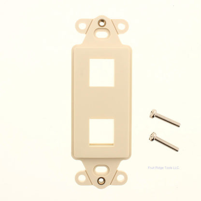 SignaMax DA-2 Almond 2-Port Decorator Style Keystone Wallplate Cover Insert DA-2