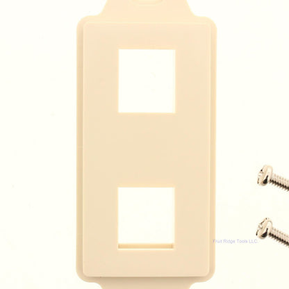 SignaMax DA-2 Almond 2-Port Decorator Style Keystone Wallplate Cover Insert DA-2