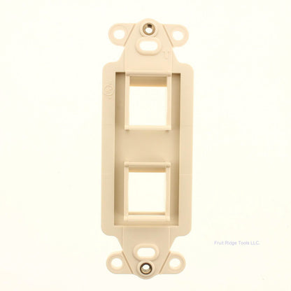 SignaMax DA-2 Almond 2-Port Decorator Style Keystone Wallplate Cover Insert DA-2