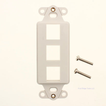 SUTTLE DA-3-WH 3-Port Decora Style Keystone