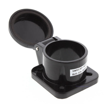 Black Molded Panel Mount Snap Back Cover Protective Cap