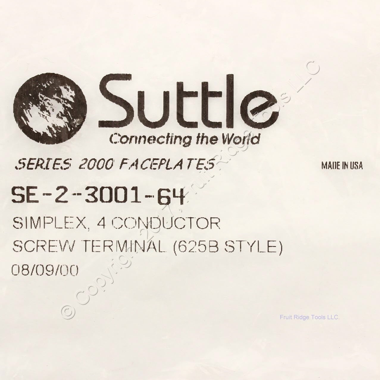 Suttle SE-2-3001-64 Simplex 4 Conductor Screw Terminal