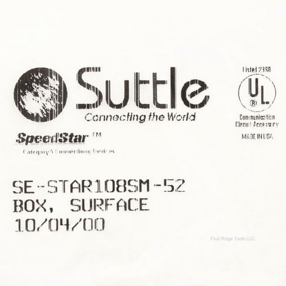 Suttle Ivory 6-Port Surface Mount Empty Data Box SE-STAR108SM-52