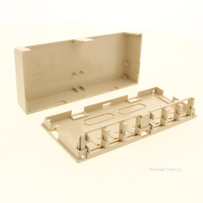 Suttle Ivory 6-Port Surface Mount Empty Data Box SE-STAR108SM-52
