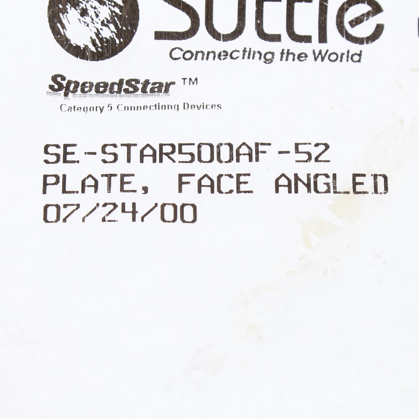 Suttle SE-STAR500AF-52 Ivory Angled Face 4-Port Nylon Wallplate