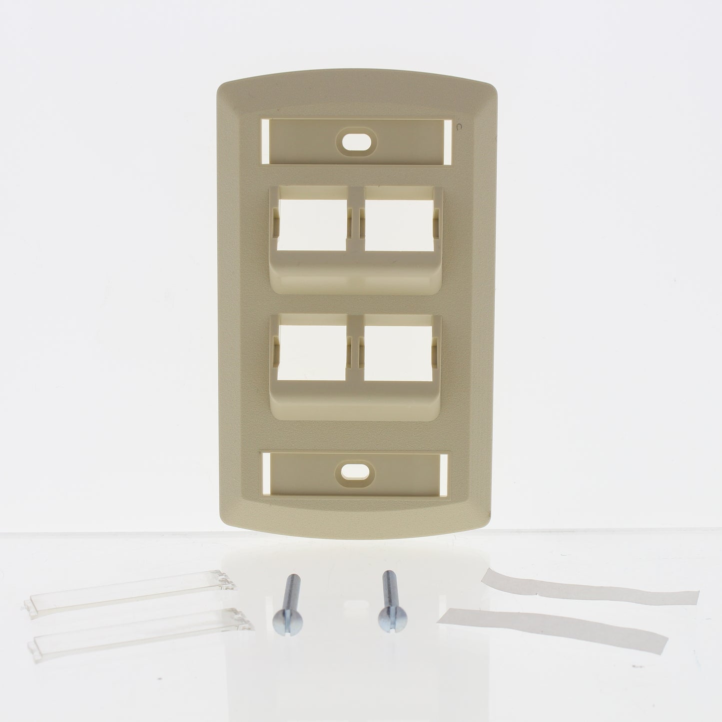 Suttle SE-STAR500AF-52 Ivory Angled Face 4-Port Nylon Wallplate
