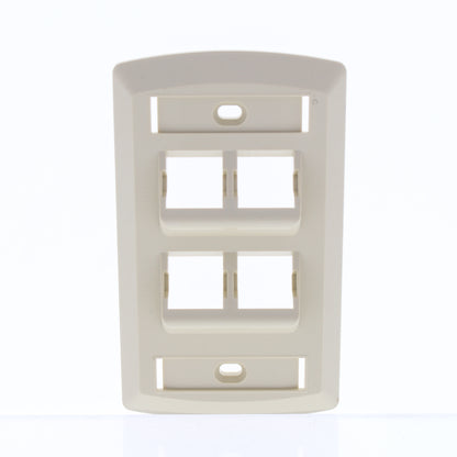 Suttle SE-STAR500AF-52 Ivory Angled Face 4-Port Nylon Wallplate