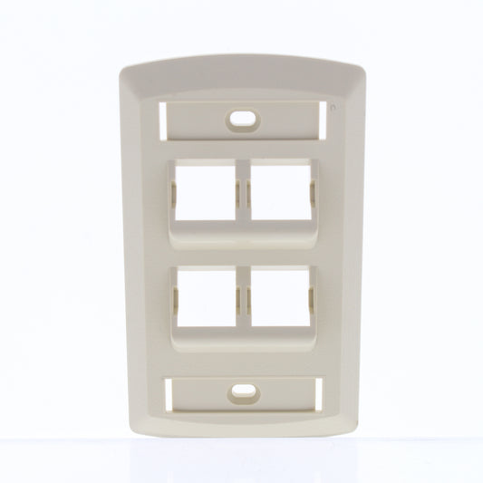 Suttle SE-STAR500AF-52 Ivory Angled Face 4-Port Nylon Wallplate