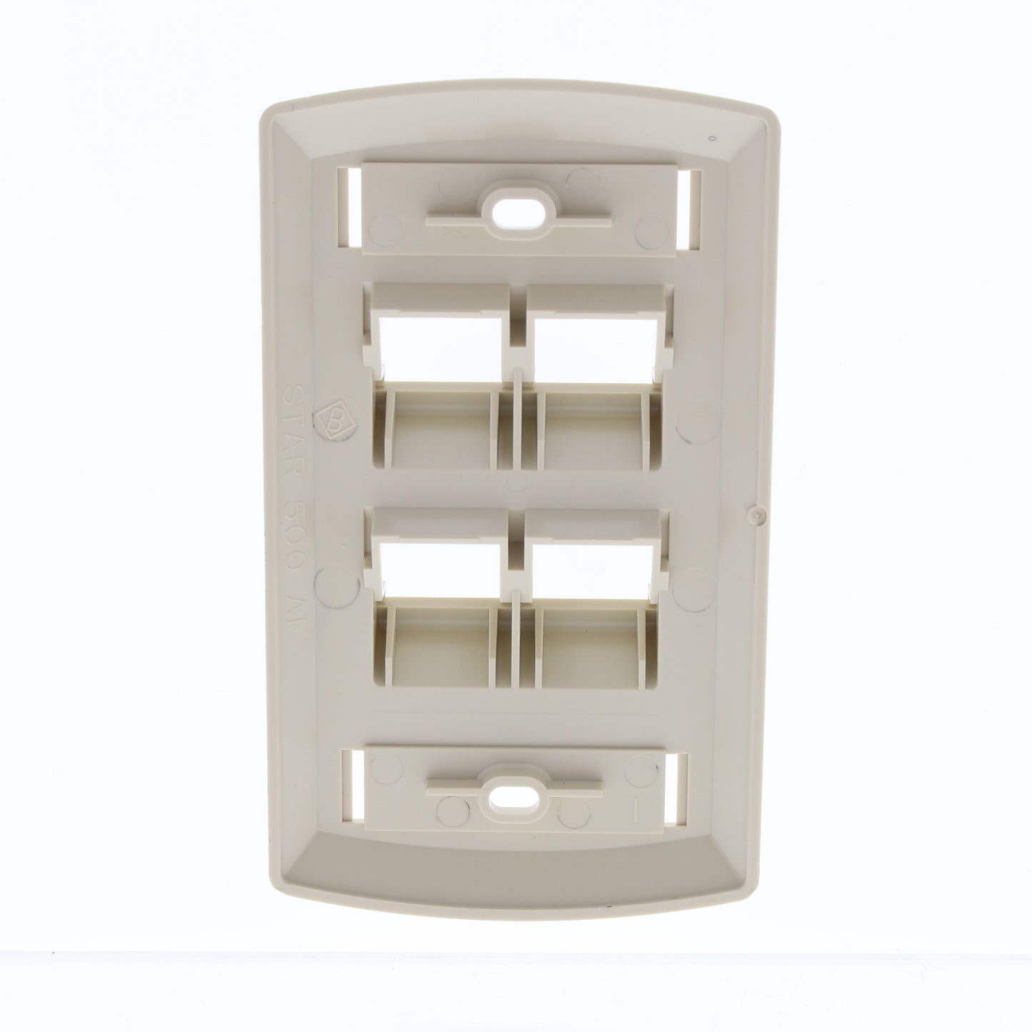 Suttle SE-STAR500AF-52 Ivory Angled Face 4-Port Nylon Wallplate