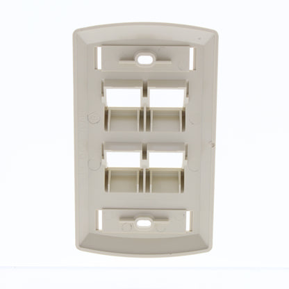 Suttle SE-STAR500AF-52 Ivory Angled Face 4-Port Nylon Wallplate