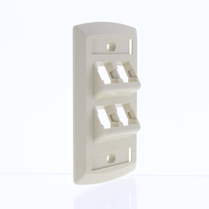 Suttle SE-STAR500AF-52 Ivory Angled Face 4-Port Nylon Wallplate