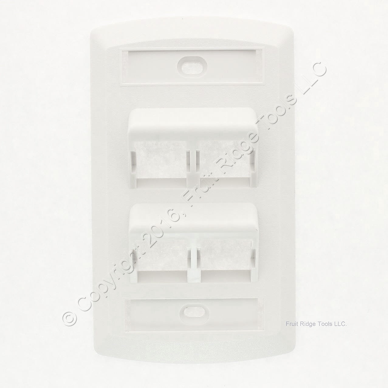 Suttle- WHITE Angled Face 4-Port Wallplate