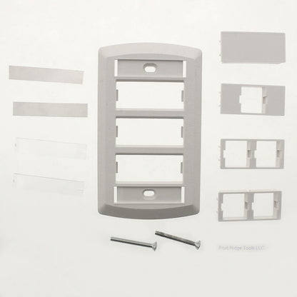 Suttle White 1-Gang Face Plate Adapter Custom Plate with ID Window S-STAR5501-85