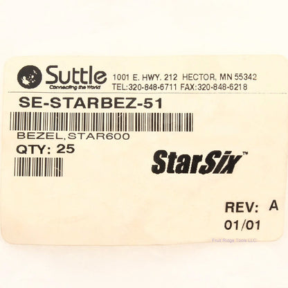 Suttle Star SE-STARBEZ-51 Series 600 Green Empty Jack Insert Bezels StarSix 25pc