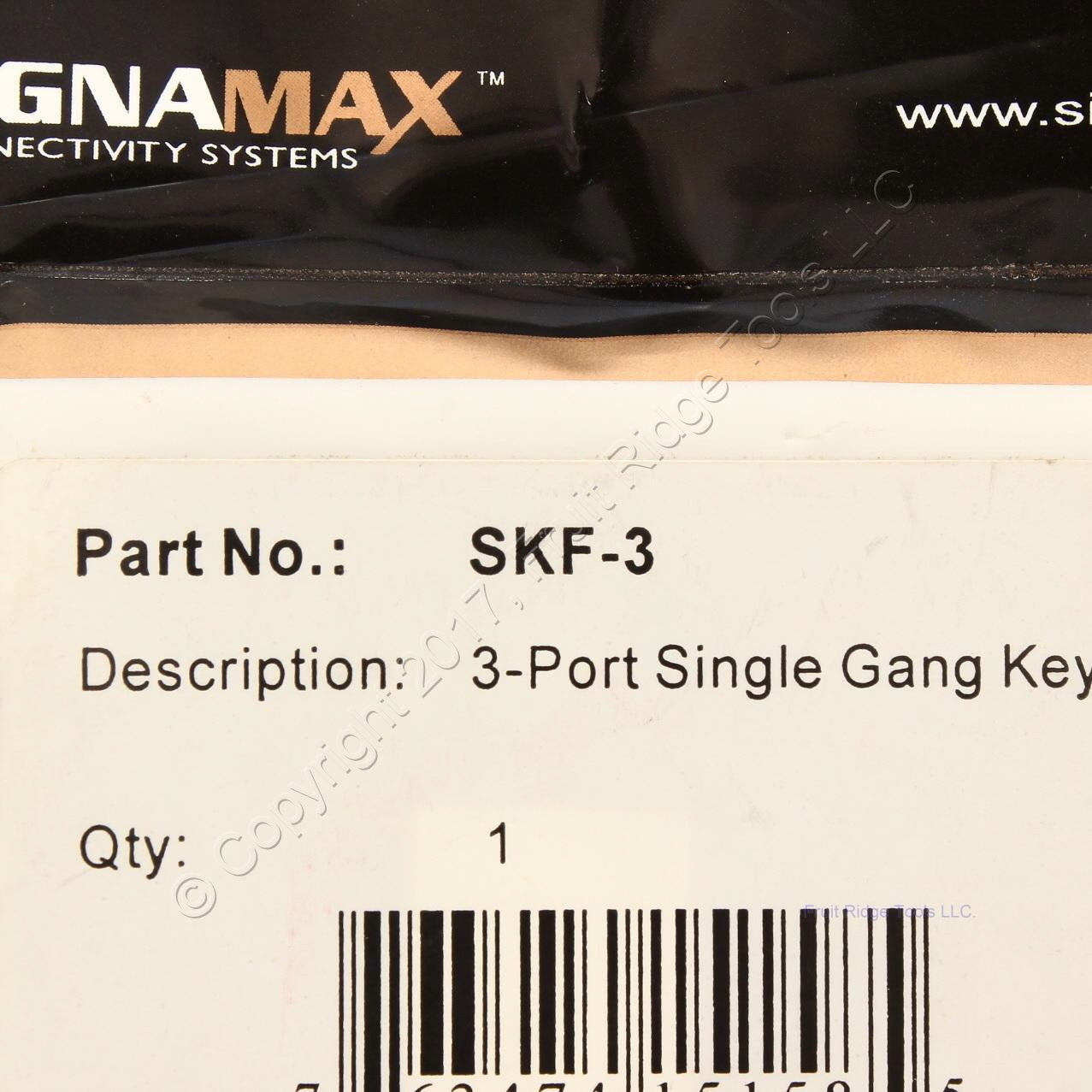 Signa Max 3-Port Single Gang Keystone SKF-3