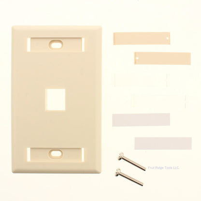 Signa Max SKFL-1 Light Ivory 1-Port Single Gang Keystone Faceplate