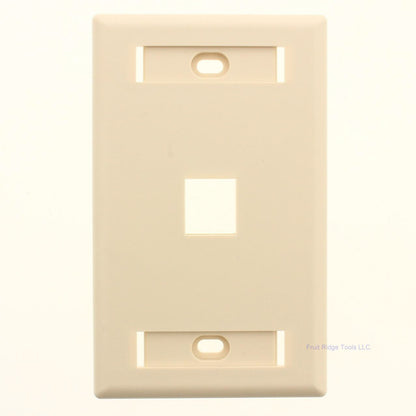 Signa Max SKFL-1 Light Ivory 1-Port Single Gang Keystone Faceplate