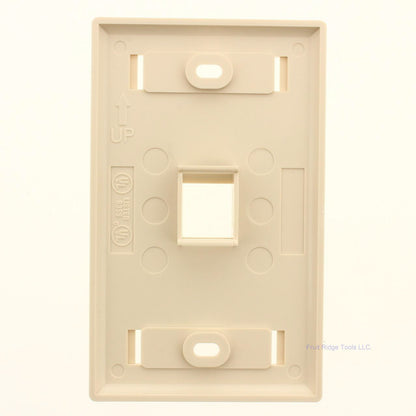 Signa Max SKFL-1 Light Ivory 1-Port Single Gang Keystone Faceplate