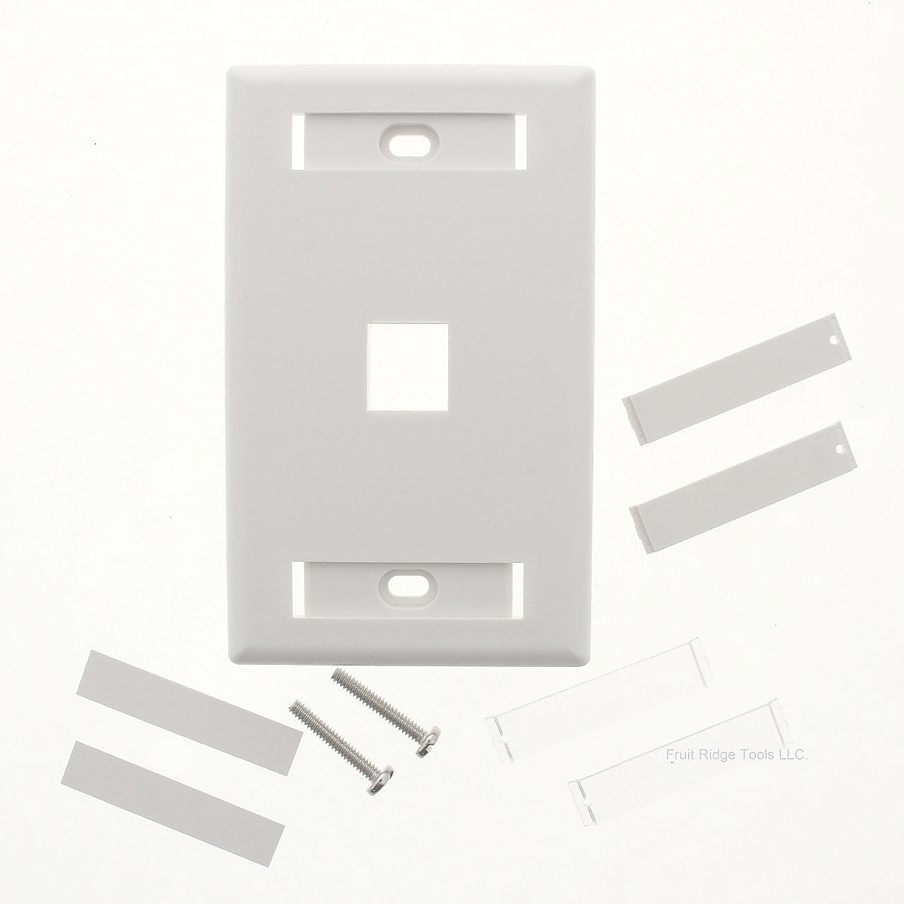Signa Max SKFL-1-WH White 1-Port Single Gang Keystone Faceplate