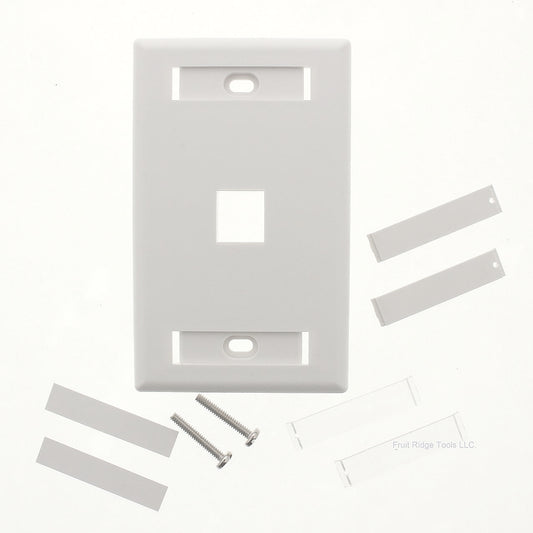 Signa Max SKFL-1-WH White 1-Port Single Gang Keystone Faceplate