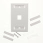 Signa Max SKFL-1-WH White 1-Port Single Gang Keystone Faceplate