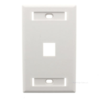 Signa Max SKFL-1-WH White 1-Port Single Gang Keystone Faceplate