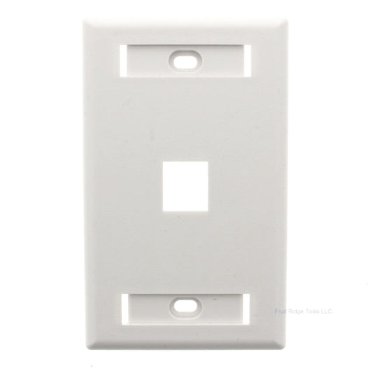 Signa Max SKFL-1-WH White 1-Port Single Gang Keystone Faceplate