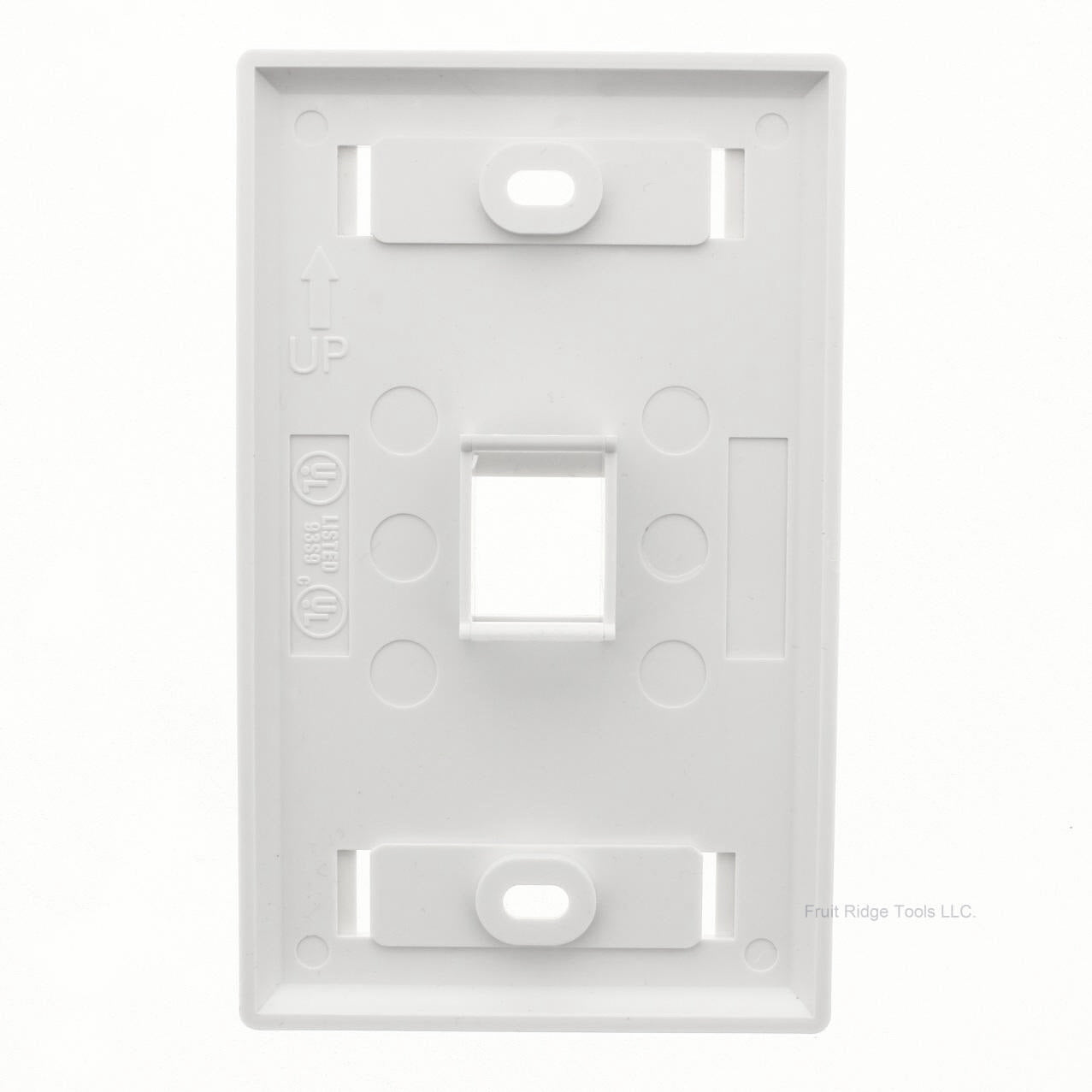 Signa Max SKFL-1-WH White 1-Port Single Gang Keystone Faceplate