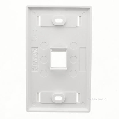 Signa Max SKFL-1-WH White 1-Port Single Gang Keystone Faceplate