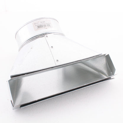 Snappy 13-205 End Boot 2-1/4" x 10-5" 90 Degree Stack Galvanized Steel Ductwork