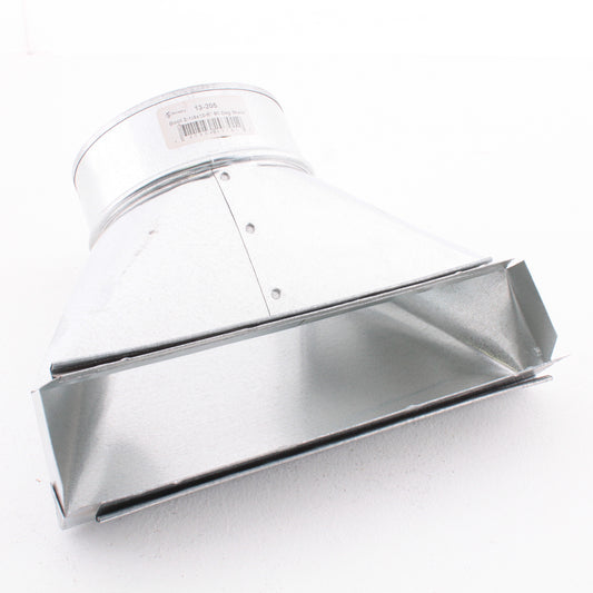 Snappy 13-205 End Boot 2-1/4" x 10-5" 90 Degree Stack Galvanized Steel Ductwork