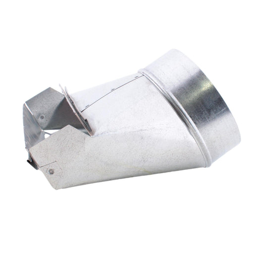 Snappy 13-206 90 Degree Galvanized Steel Stack Boot 2-1/4 x 10 in. 6 in. Dia