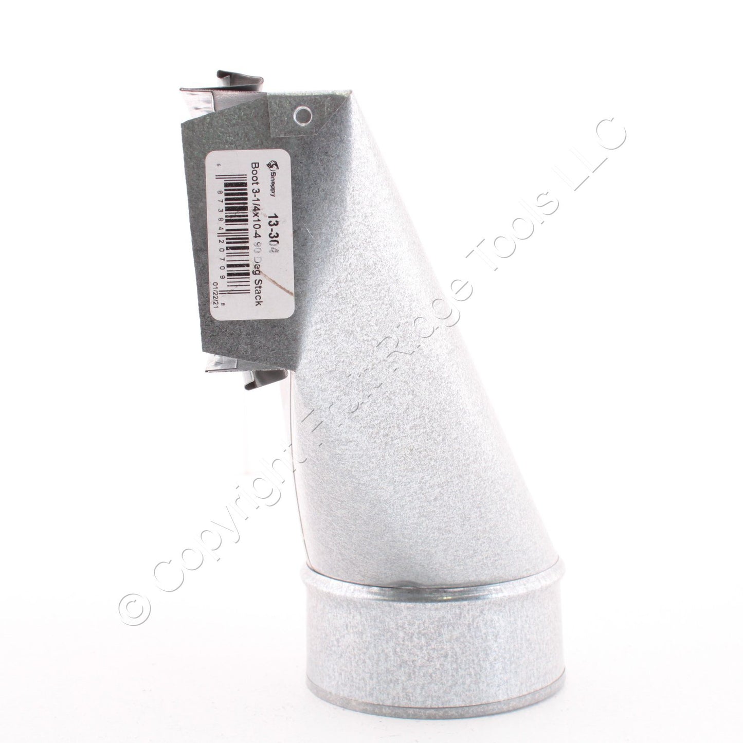 Snappy 13-304 Galvanized Steel 90� Boot Stack 3.25" x 10-4" Regulator for HVAC