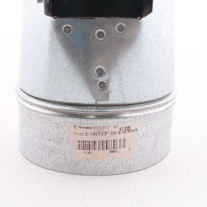 Snappy 17-225 Center End Stack Boot 2-1/4x12x12.5 Galvanized Steel Duct Fitting