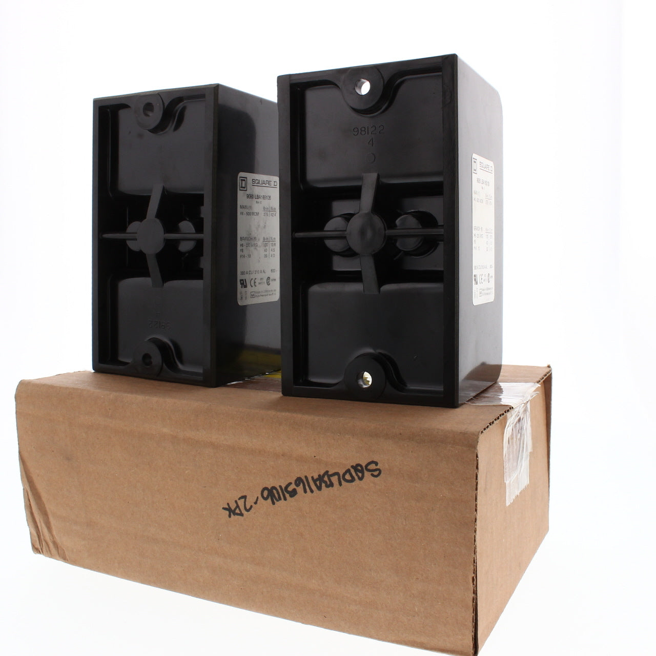 2 Square D Power Distribution Blocks 600V 310A LBA165106