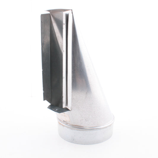 Standex 17-307 Galvanized Duct Elbow 3.25" x 10-7" Center End with Adj Angle
