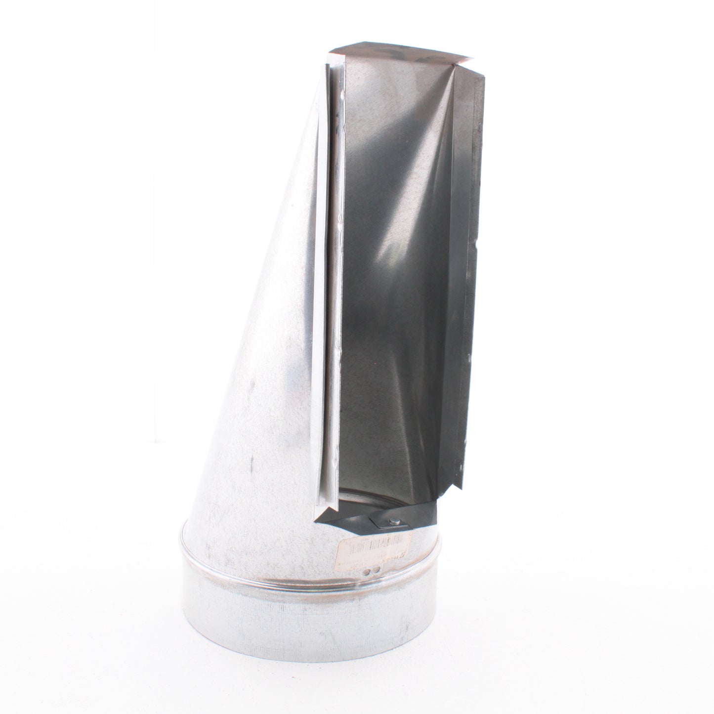 Standex 17-307 Galvanized Duct Elbow 3.25" x 10-7" Center End with Adj Angle