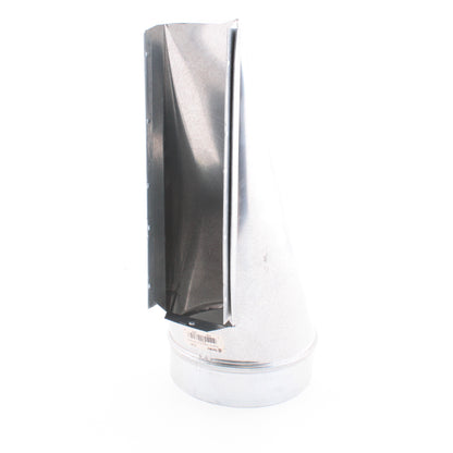 Standex 17-327 3.25" x 12-7" Center End Stack Galvanized Duct Elbow w/ Adj Angle