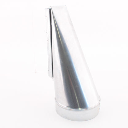 Standex 17-327 3.25" x 12-7" Center End Stack Galvanized Duct Elbow w/ Adj Angle
