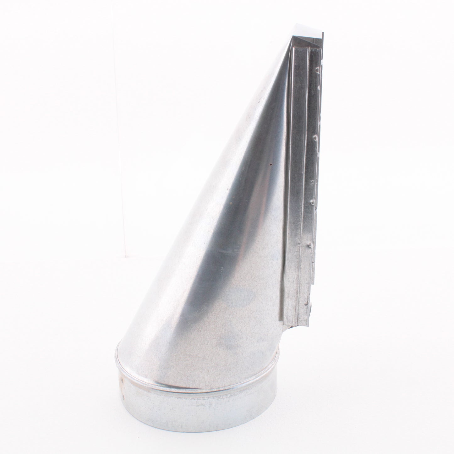 Standex 17-327 3.25" x 12-7" Center End Stack Galvanized Duct Elbow w/ Adj Angle