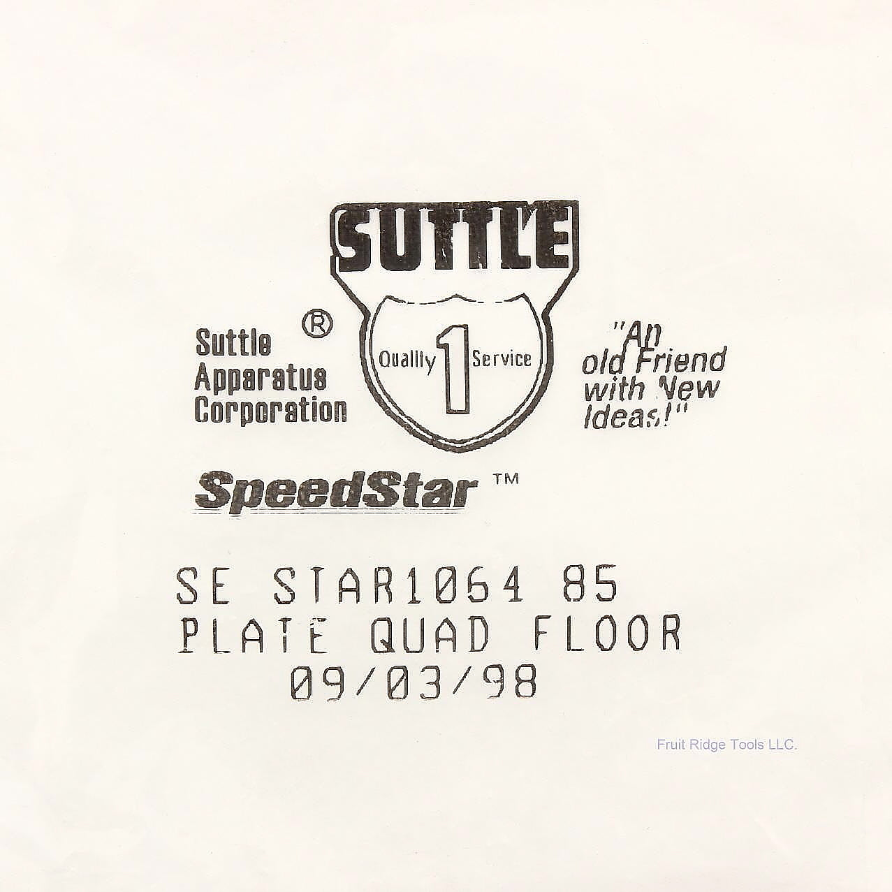 Suttle White 4-Port Quad Floor Mounting Plate 1064