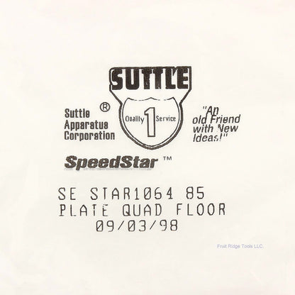 Suttle White 4-Port Quad Floor Mounting Plate 1064