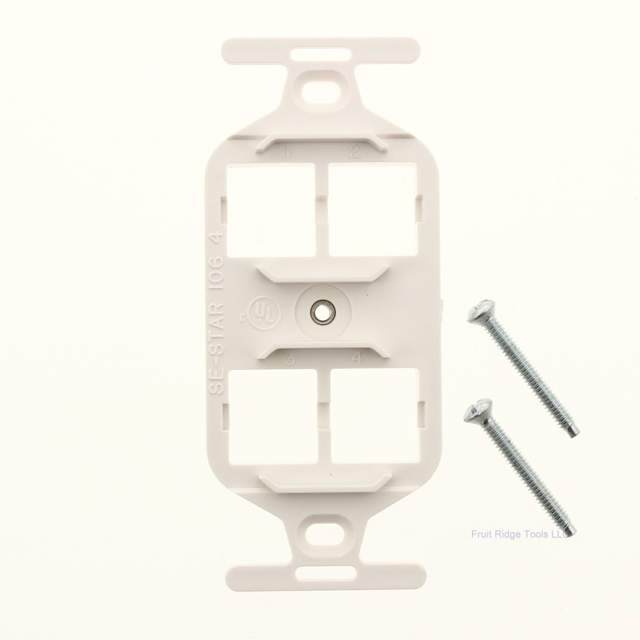 Suttle White 4-Port Quad Floor Mounting Plate 1064